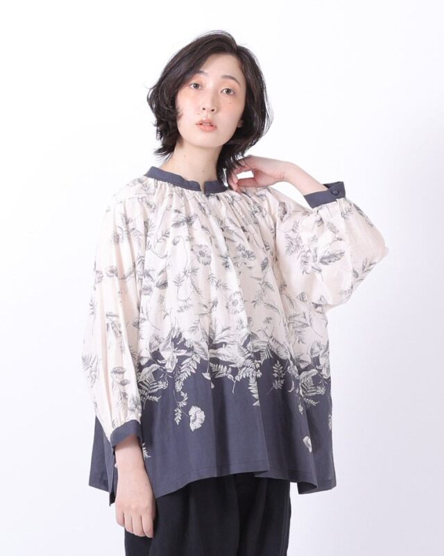 TUTIE. リネンアンティークプラントプリントブラウス 楽天市場】【SALE 30％OFF】TUTIE（ツチエ）/リネンオリーブ