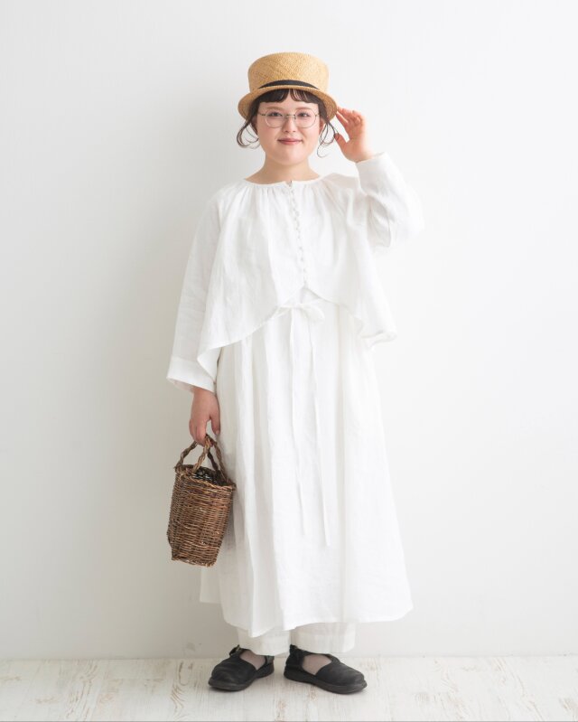 【kawasakiさんコラボ】リネンキャミソールギャザーワンピース