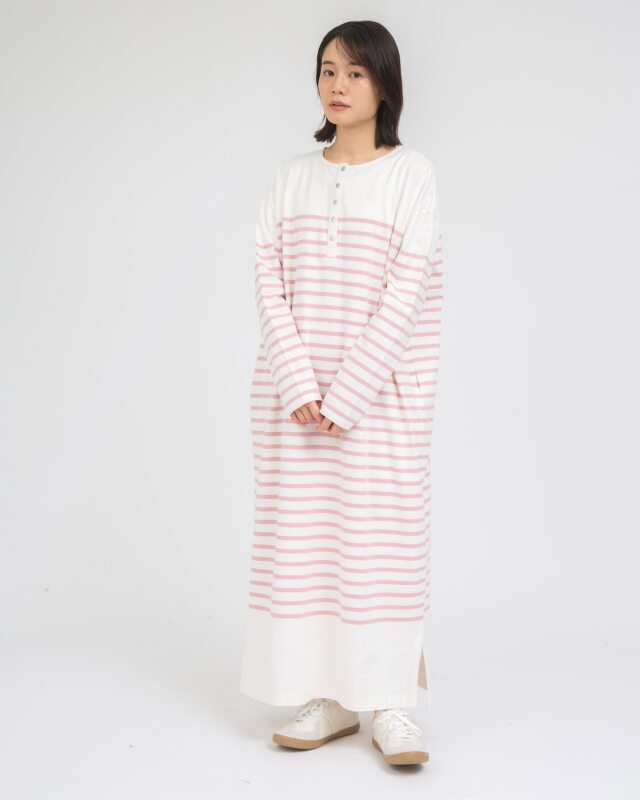 最終値下げ#243 ワンピース ほぼ全巻 受付終了【HALさんコラボ】【丈が選べる】ボーダーマキシ丈