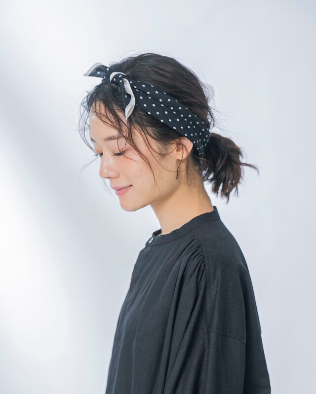maatee&sons シルク　ドット　スカーフ シルクのスカーフ(ドット柄) : シャイニングストア - 通販