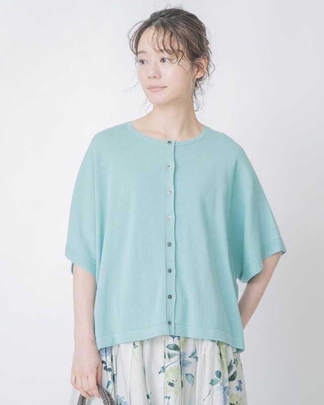 極美品✨22SS　デパリエ　コットンリネンニットカーディガン　イタリア生地　38 極美品✨22SS デパリエ コットンリネンニットカーディガン