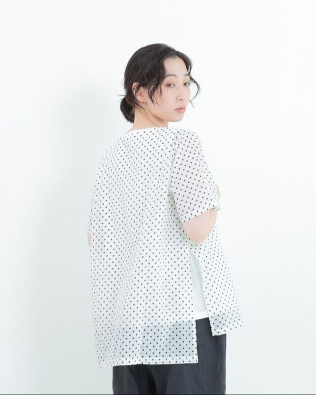 0625UT61129コットンシルクローンレイヤードプルオーバー