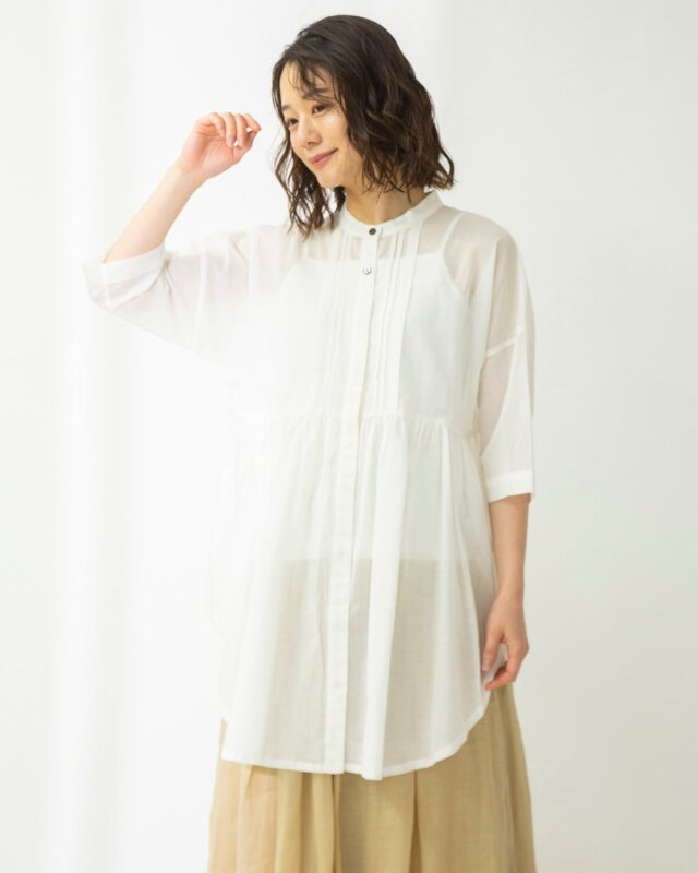 Plantation（プランテーション）の「(S)ﾘﾈﾝｷｬﾝﾌﾞﾘｯｸ（シャツ