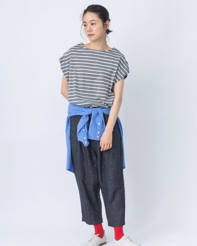 Ma Journee ボーダーシャツ ブルー シャギーボーダープルオーバー｜WOMEN｜250HAB70-530I｜AZUL BY