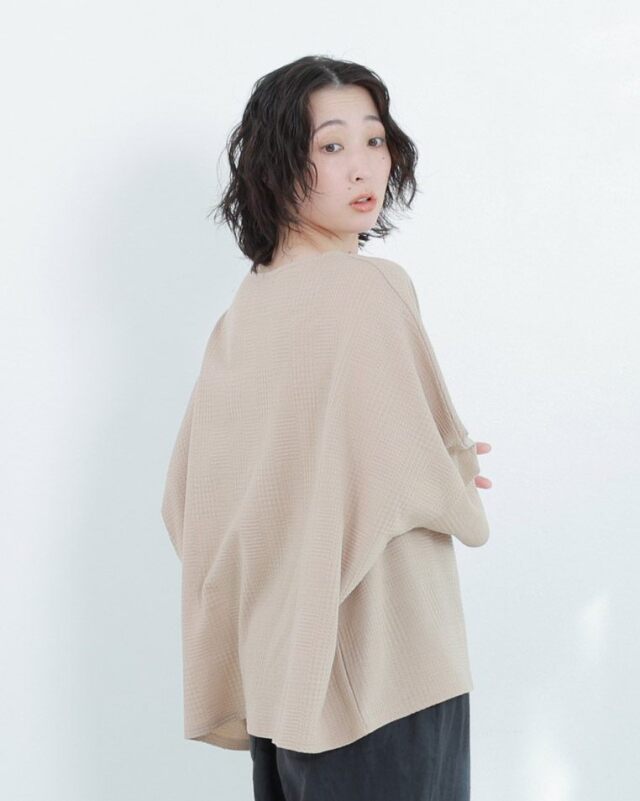 0625UT71812コットンジャージリンクスグレンチェックプルオーバー