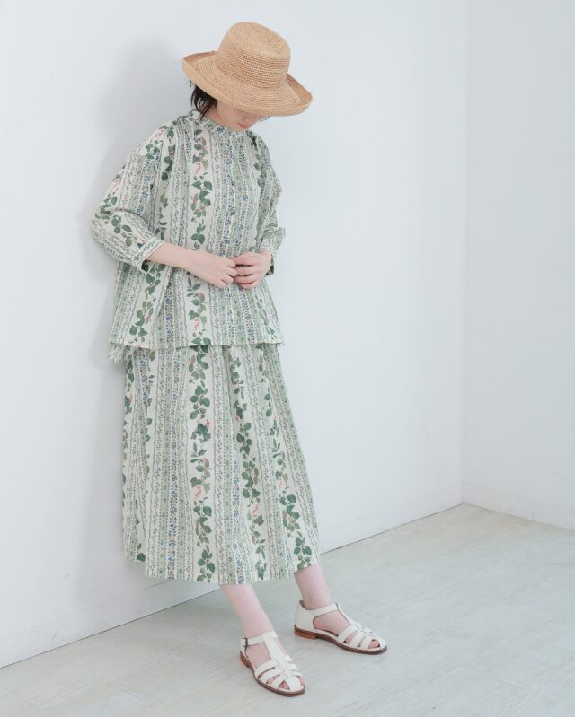 DT☆Intrend「GIOSTRO」コットンポプリン スカート Cotton poplin maxi skirt, yellow | Intrend