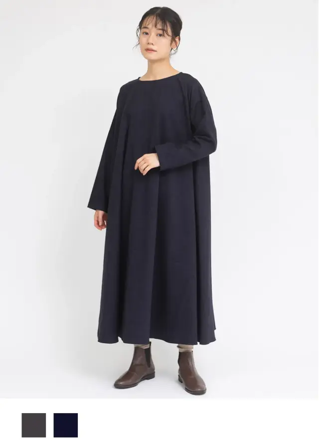 コットンヘリンボンワンピース
