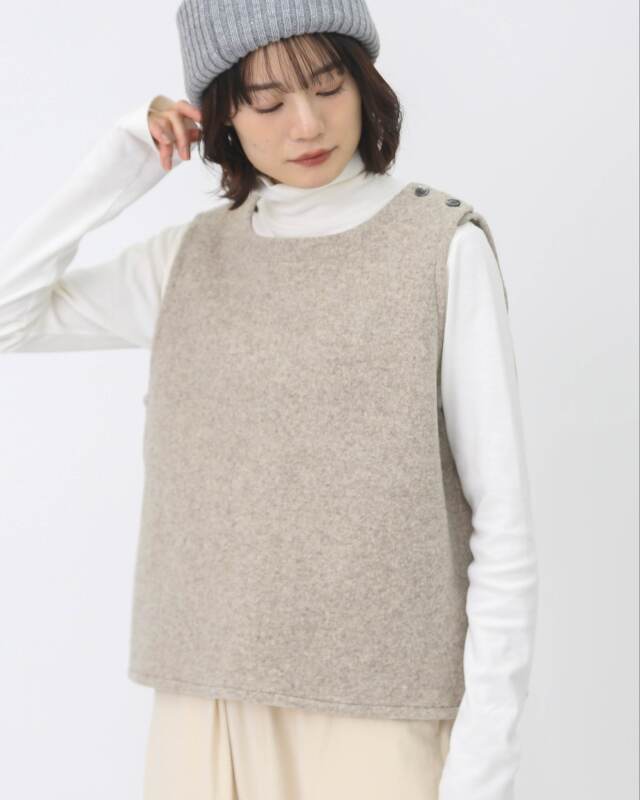 モデル身長：163ｃｍ　着用カラー：ベージュ