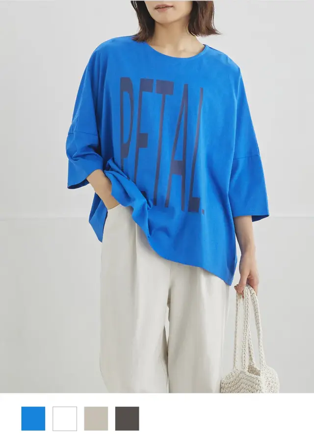 接触冷感天竺プリントプルオーバー