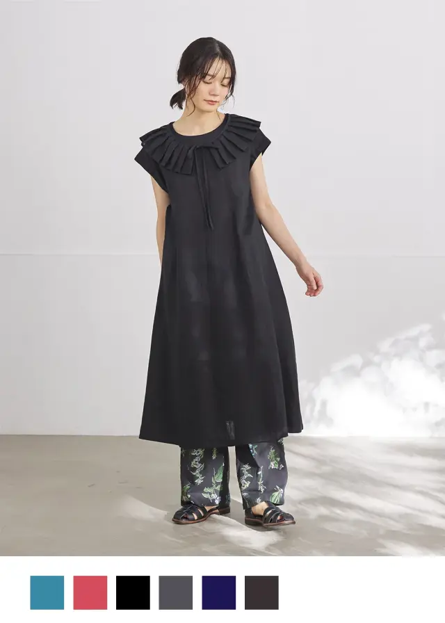 【先行予約】リネンフレンチスリーブワンピース