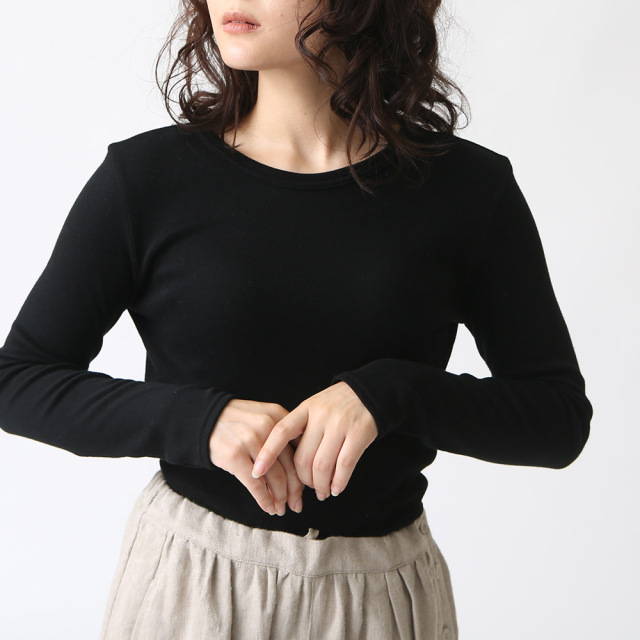 【SALE セール】TUTIE. (ツチエ) | コットンランダムテレコニットハイネックプルオーバー (orange / gray) | トップス シンプル お洒落 TUTIE. (ツチエ) | コットンランダムテレコニットハイネックプル