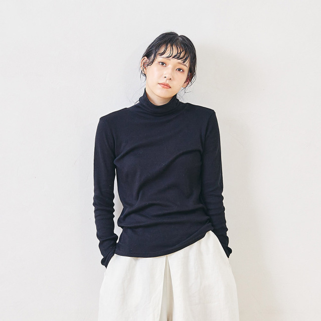 WEB限定】もちもちテレコタートルネック【0699TO-71849】