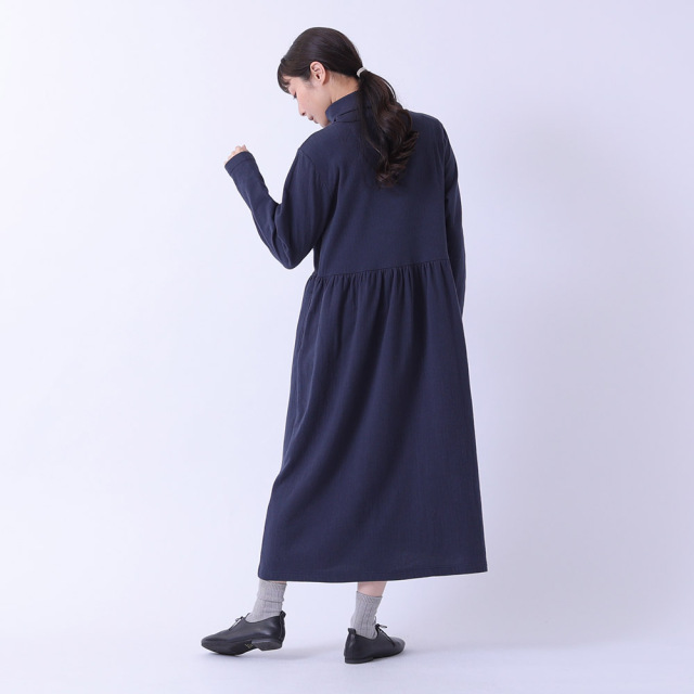 つちふわシリーズ~カットソータートルネックワンピース【0699TO-73344】