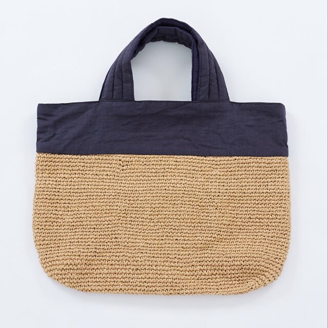 TUTIE.×ENA KUAM】リネンコマ編みバッグ大