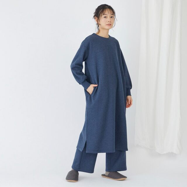 0699TO73359 コットン裏毛起毛ワンピース