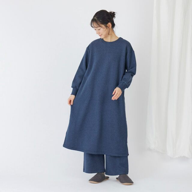 0699TO73359 コットン裏毛起毛ワンピース