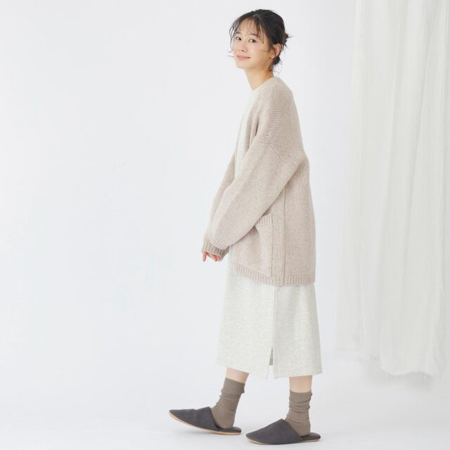 0699TO73359 コットン裏毛起毛ワンピース