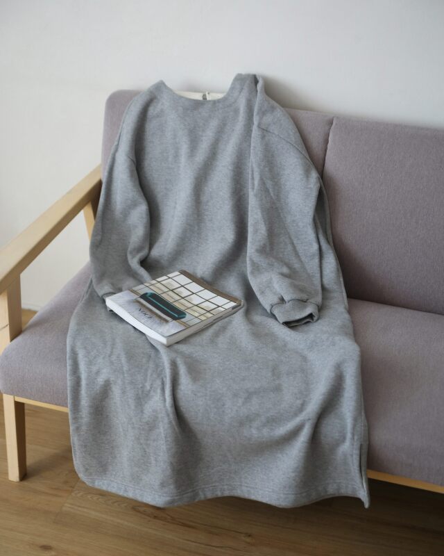 【ぬくふわ】コットン裏毛起毛ワンピース