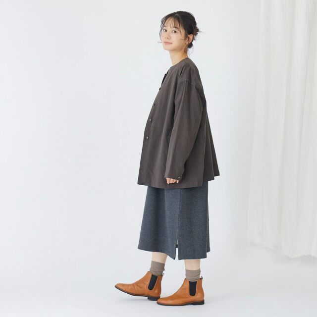 0699TO73359 コットン裏毛起毛ワンピース