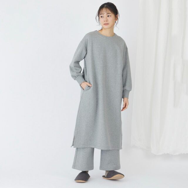 0699TO73359 コットン裏毛起毛ワンピース
