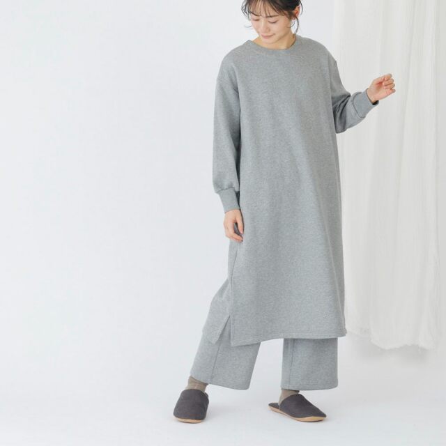 0699TO73359 コットン裏毛起毛ワンピース