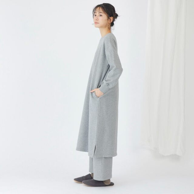 0699TO73359 コットン裏毛起毛ワンピース