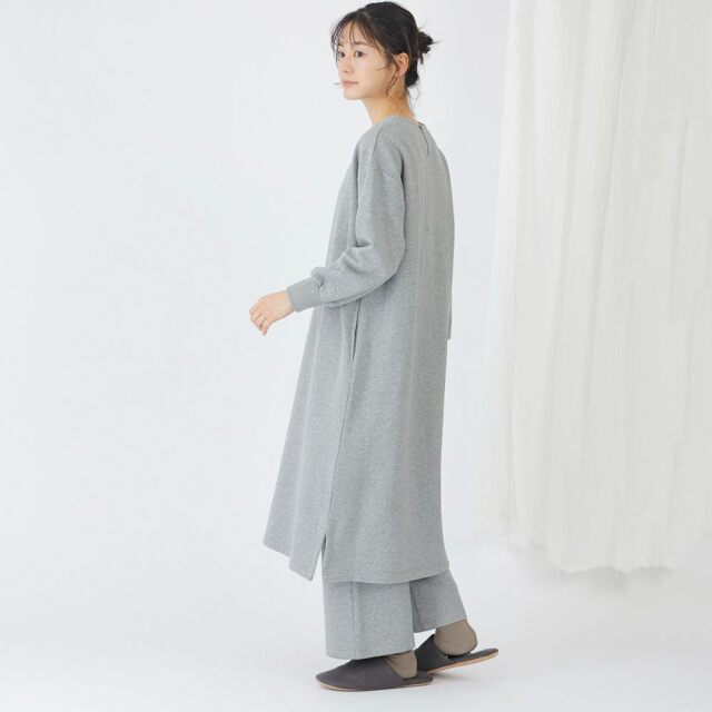 0699TO73359 コットン裏毛起毛ワンピース