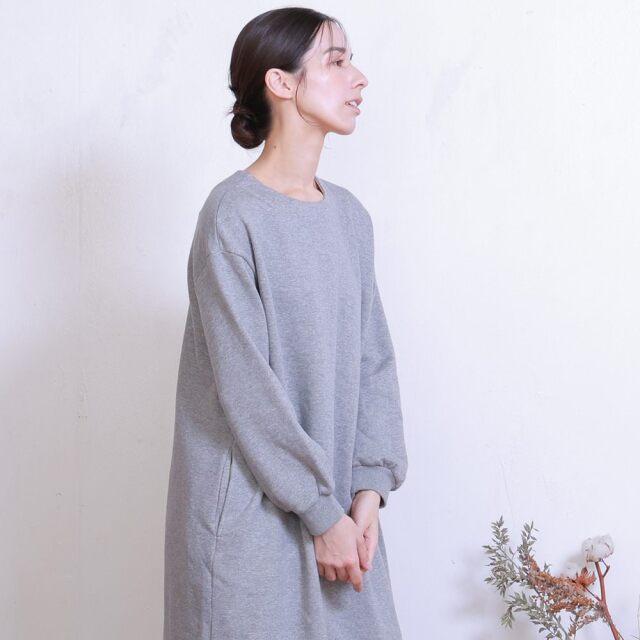 0699TO73359 コットン裏毛起毛ワンピース