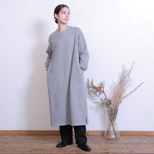 0699TO73359 コットン裏毛起毛ワンピース