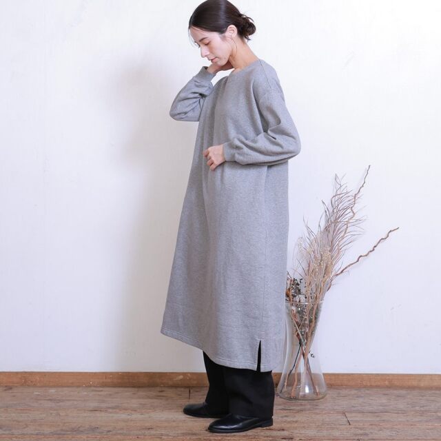 0699TO73359 コットン裏毛起毛ワンピース