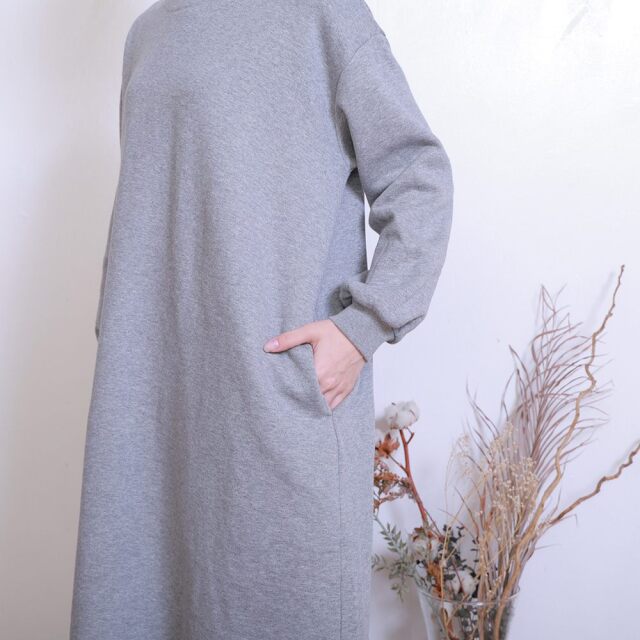 0699TO73359 コットン裏毛起毛ワンピース