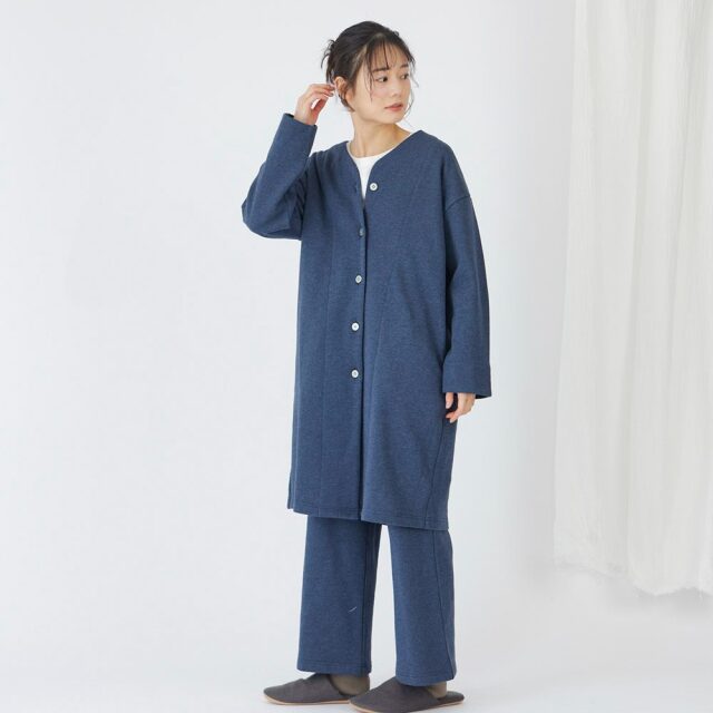 0699TO74360 コットン裏毛起毛ロングカーディガン