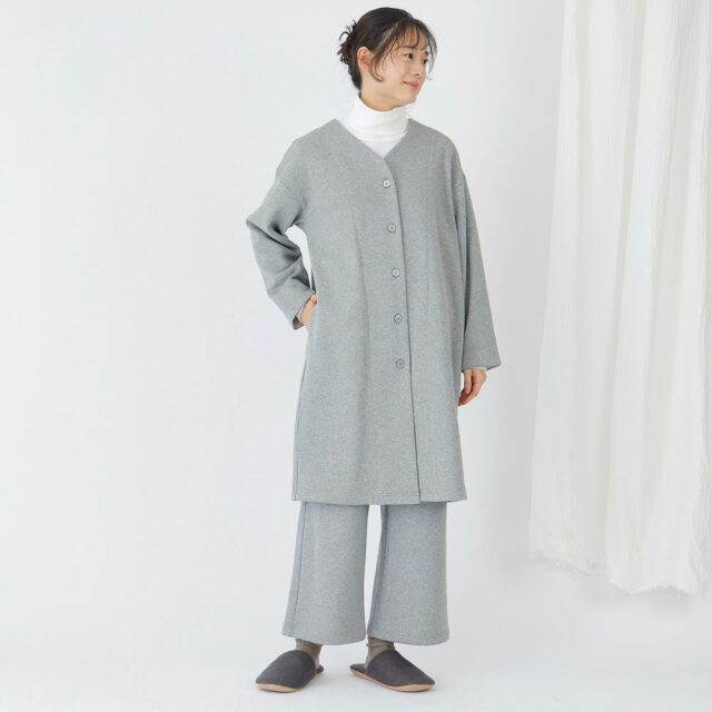 0699TO74360 コットン裏毛起毛ロングカーディガン