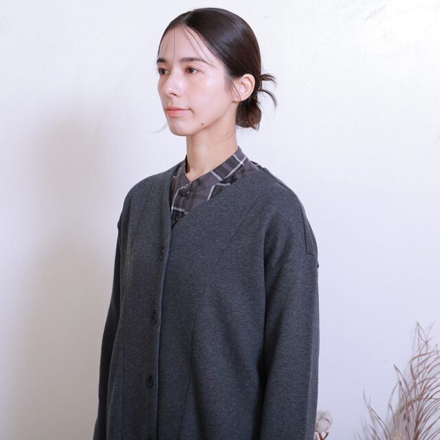 0699TO74360 コットン裏毛起毛ロングカーディガン