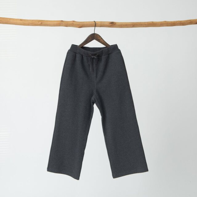 0699TO76361 コットン裏毛起毛ワイドストレートパンツ
