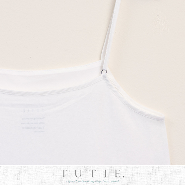 TUTIE．（ツチエ）60/2コットン天竺 キャミソールワンピース