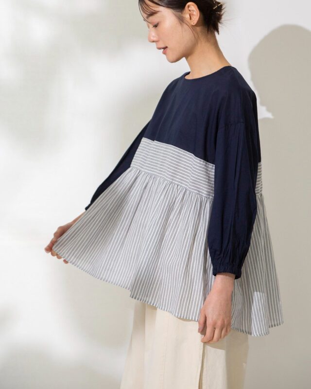 TUTIE. (ツチエ) | コットンドビーストライプブラウス (white) | トップス ブラウス お洒落 TUTIE.｜コットンドビーストライプブラウス | Rakuten Fashion