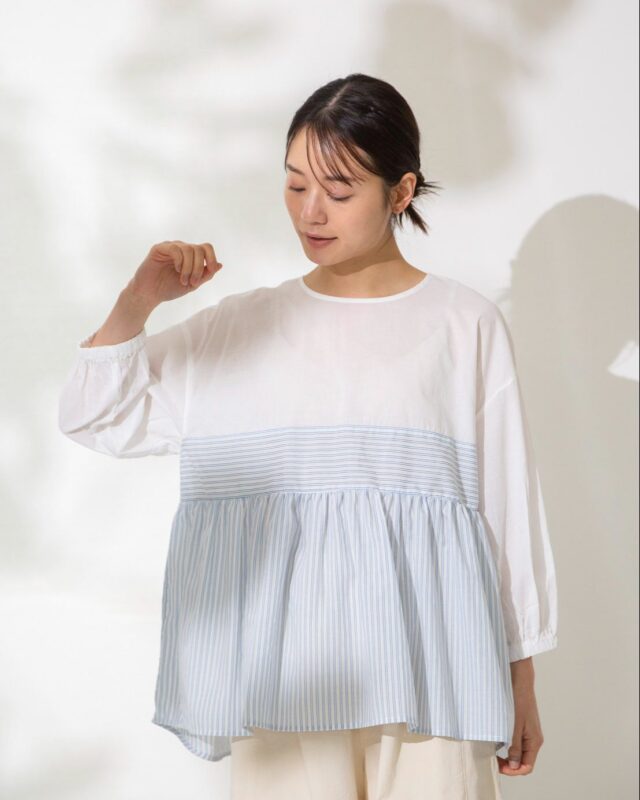 TUTIE. (ツチエ) | コットンドビーストライプブラウス (white) | トップス ブラウス お洒落 TUTIE.｜コットンドビーストライプブラウス | Rakuten Fashion