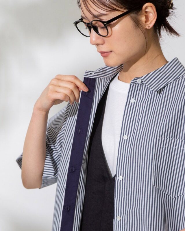 TUTIE. (ツチエ) | コットンカラーストライプシャツブラウス (orange) | トップス ブラウス お洒落 TUTIE. (ツチエ) | コットンカラーストライプシャツブラウス