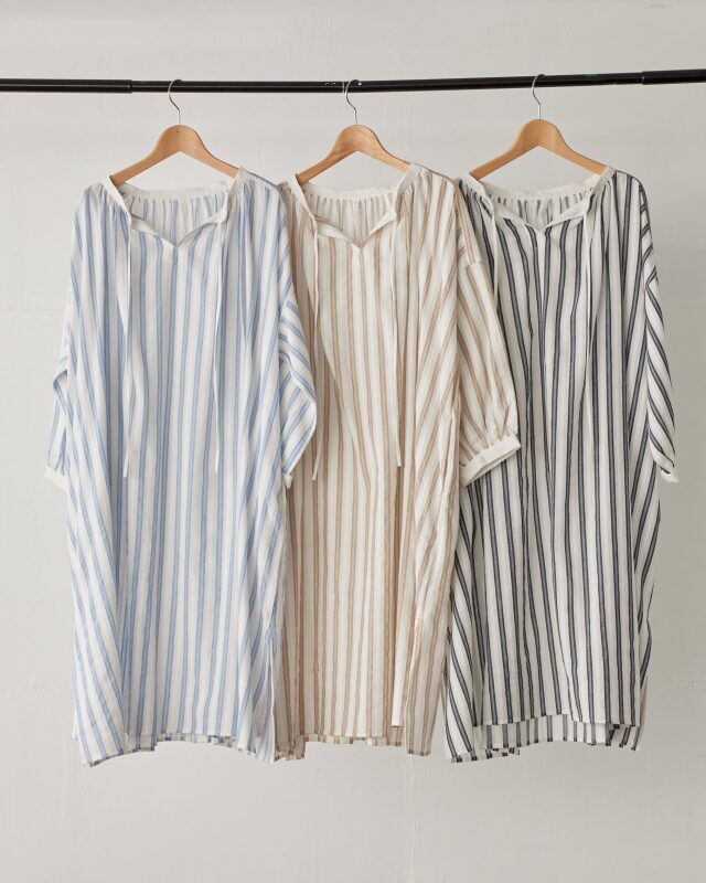 コットンドビーストライプスキッパーチュニック/ T.