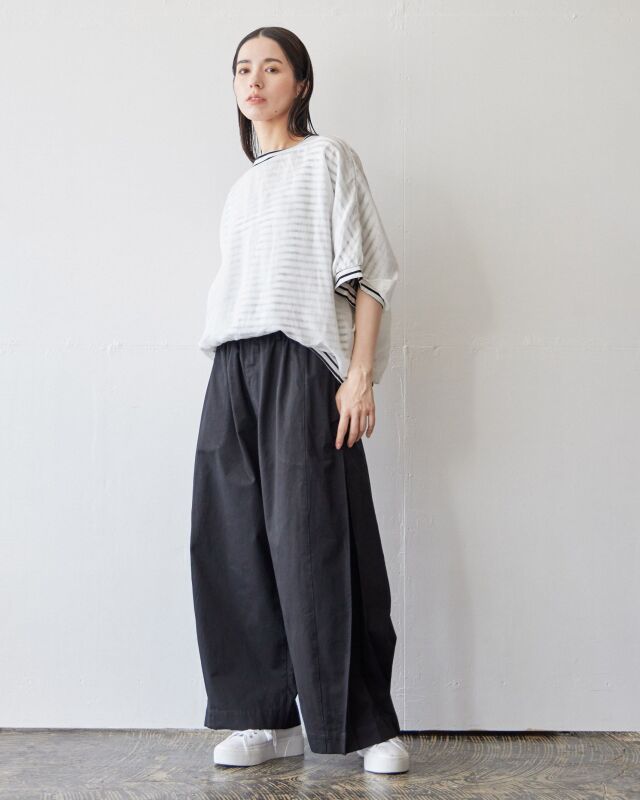 colon ボックスプリーツパンツ　ネイビー　サイズ4 CPT-17 – Wool Melton – D.Grey / ボックスプリーツ パンツ