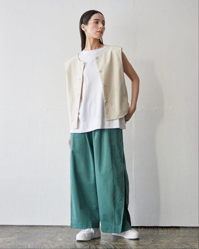 tシャツ コットンファイン ノースリーブニットプルオーバー レディース TOKYO BASIC サマーニット コットンニット ベスト レディース