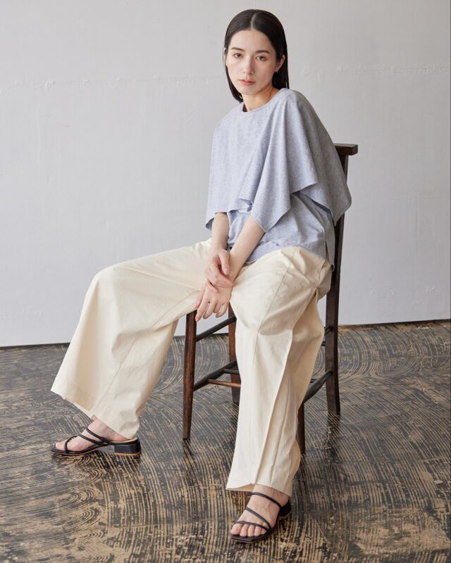 TUTIE. (ツチエ) | コットン天竺ジャージシアースリーブプルオーバー (beige) | トップス プルオーバー お洒落 T.Tutie.｜コットン天竺ジャージシアースリーブプルオーバー