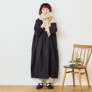 0624AS63088 【tomomiさんコラボ】【丈が選べる】コットンリネンブロード2WAYワンピース