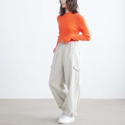 0624AT-66004 コットンリヨセルツイルカーゴパンツ