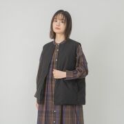 0624AT60562ハイカウントコットンダウンリバーシブルベスト