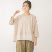 0624AT71119ラスティック天竺切替フレアプルオーバー