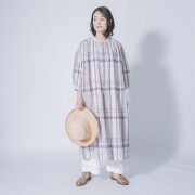 0624UT-53032 コットンドビーチェックワンピース