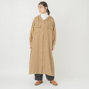 リネン起毛セーラーカラーコートワンピース