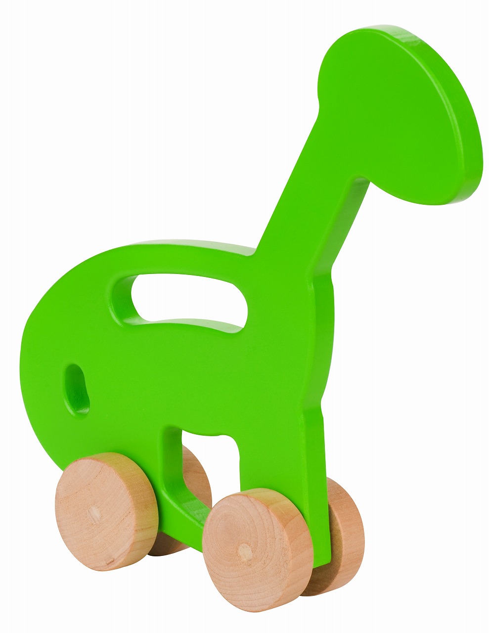 エコフレンドリーな木製アニマルプッシュトイ（DINO）＜Made in USA＞／マニー＆サイモン